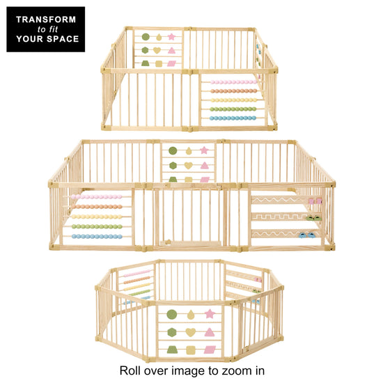 ZETY playard — foldable design with door panel and built-in toys, CPC certified and SGS tested