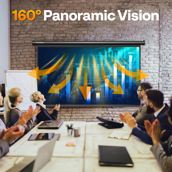 VIVOHOME manual pull down projector screen - available in multiple sizes