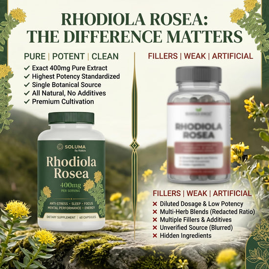 Roilois Soluma Rhodiola Rosea, Pure & Simple, Daily Support