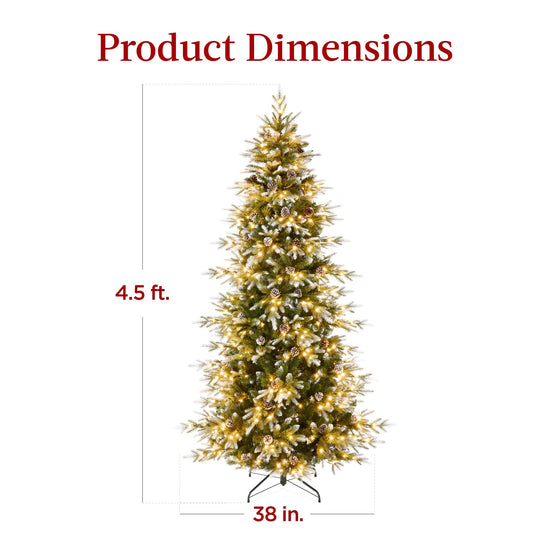 Artificial tree — Pre-lit slim aspen with multicolor LED lights