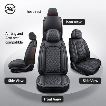 MIROZO vehicle seat cover — waterproof black seat protector for most cars, trucks and SUVs