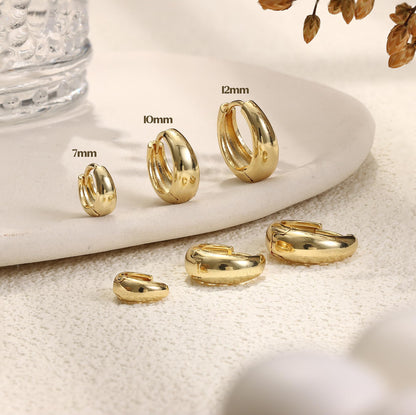 BESTEEL hoop earrings set - 14K gold plated and silver plated options available