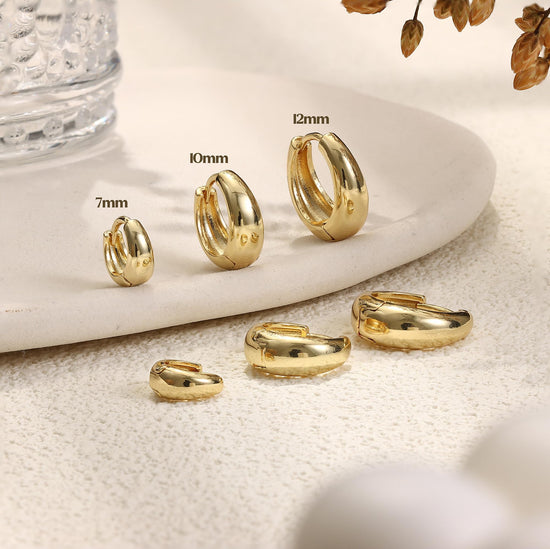 BESTEEL hoop earrings set - 14K gold plated and silver plated options available