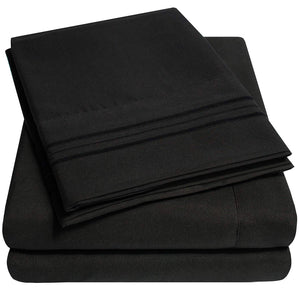Bed linen set — Premium peach skin soft luxury bedding with deep pockets and wrinkle free