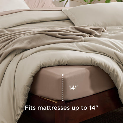 Bedsure bedding set — 8 piece with soft fleece microfiber blanket and sheets