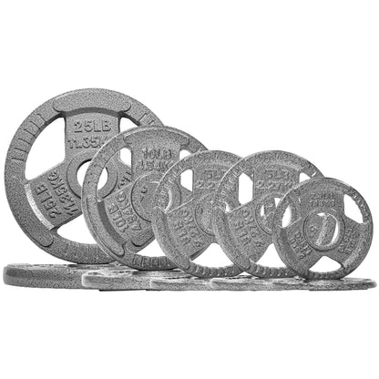 Fitvids weight plate — 2-inch Olympic cast iron for strength training and weightlifting, multiple sizes
