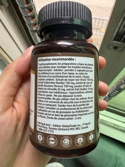 20 in 1 Black Walnut Wormwood Clove Cleanse for Humans Capsules, Natural Gut Detox & Digestive Health, Pumpkin Seed, Berberine, 10:1 Ultra-Concentrated Liposomal Tech 98% Absorption, Vegan 60 CT