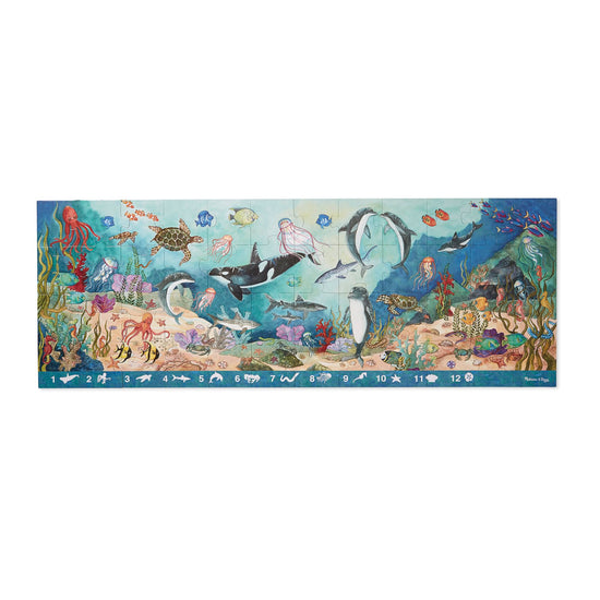Melissa & Doug floor puzzle — search and find beneath the waves design, 48 pieces