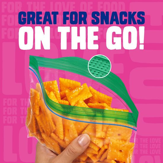 Food storage bag — Ziploc snack bags with EasyGuide texture