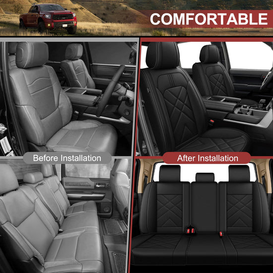 AOMSAZTO vehicle seat cover — custom fit for 2022-2026 Toyota Tundra Crewmax Double Cab