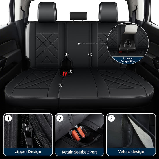 AOMSAZTO vehicle seat cover — Custom fit leather for Chevy Colorado 2015-2026AOMSAZTO vehicle seat cover — Custom fit leather for GMC Canyon 2015-2026