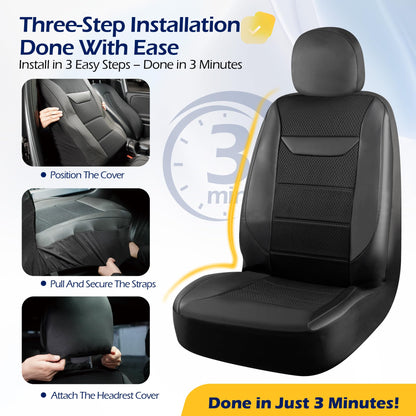 kingphenix vehicle seat covers - memory foam and breathable mesh fabric
