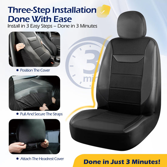 kingphenix vehicle seat covers - memory foam and breathable mesh fabric