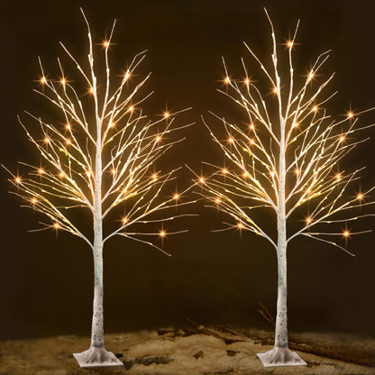 Dazzle Bright artificial tree — 6 ft Christmas birch tree