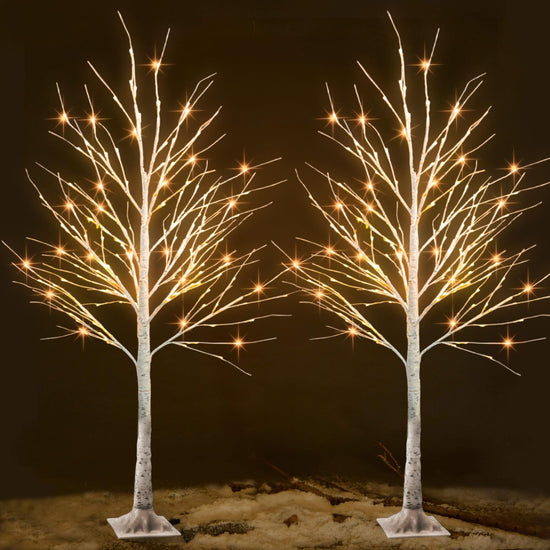 Dazzle Bright artificial tree — 6 ft Christmas birch tree