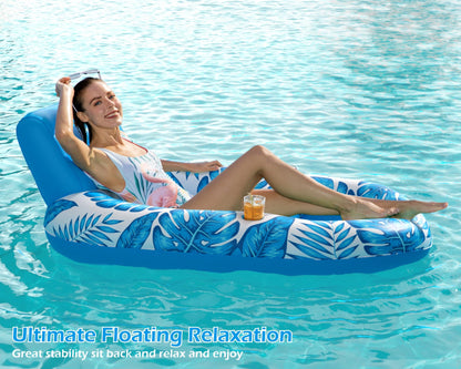 Water flotation device — Jasonwell inflatable lounger with cup holders