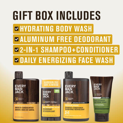 Every Man Jack men's bath and body gift set — clean ingredients for his routineEvery Man Jack men's bath and body gift set — clean ingredients for his routine