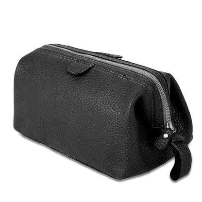 KomalC cosmetic case — premium buffalo leather with water resistant lining