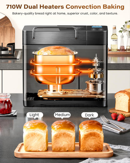 KBS bread making machine — Dual heaters with gluten-free ceramic pan and touch panel