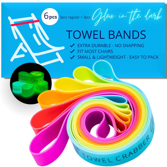 Clothes pin — Extra durable silicone towel bands for beach and pool chairs