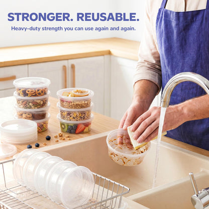 GUSTO food storage containers with airtight lids - ideal for soups and meal prep
