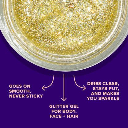 Glitter — Holographic body gel by Unicorn Snot, vegan and cruelty free.