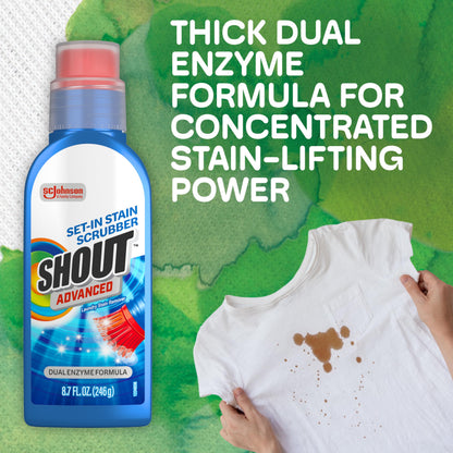 Shout laundry detergent — Advanced stain remover gel with built-in scrubber brush