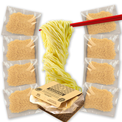Hakubaku ramen noodles - authentic plain bulk pack (8 pack) from Japan.