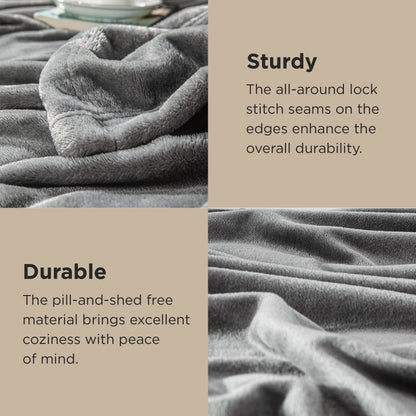 Bedsure GentleSoft oversized king blanket - extra large soft throw for bed and travel 120x120