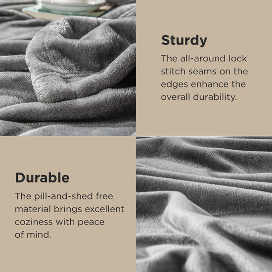Bedsure GentleSoft oversized king blanket - extra large soft throw for bed and travel 120x120