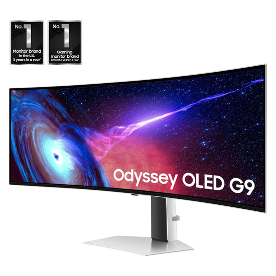 Samsung monitor — 49 inch curved QD-OLED with 240Hz refresh rate and G-Sync compatible