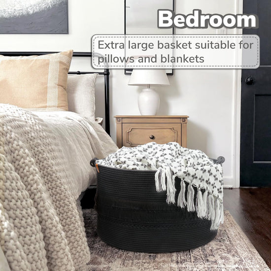 CherryNow laundry hamper — extra large black designCherryNow laundry hamper — extra large black design