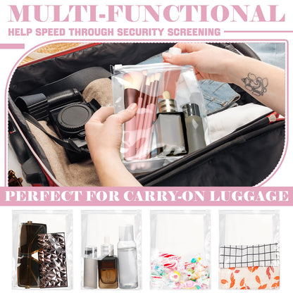 Xuniea cosmetic case — mini clear makeup bag with zipper for travel