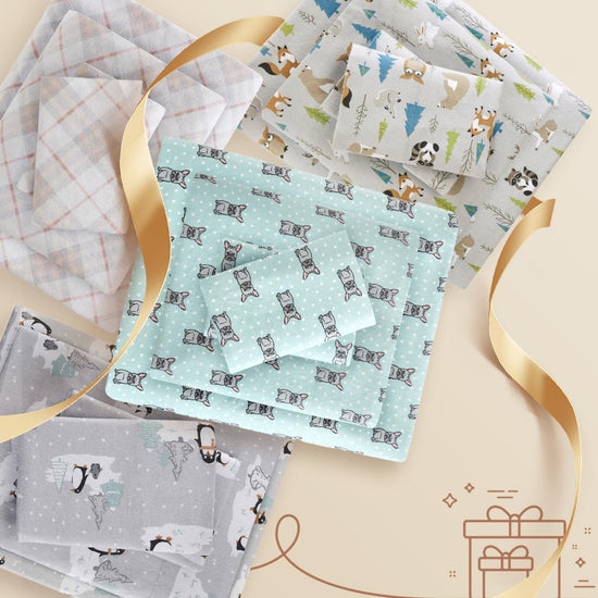 BED_LINEN_SET — Sleep Philosophy True North flannel sheets in cotton with novelty print