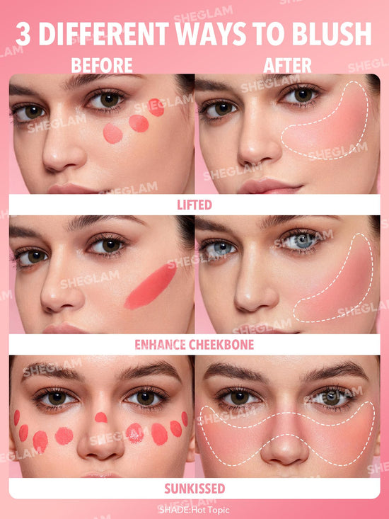 SHEGLAM face shaping makeup — Color Bloom liquid blush for cheeks