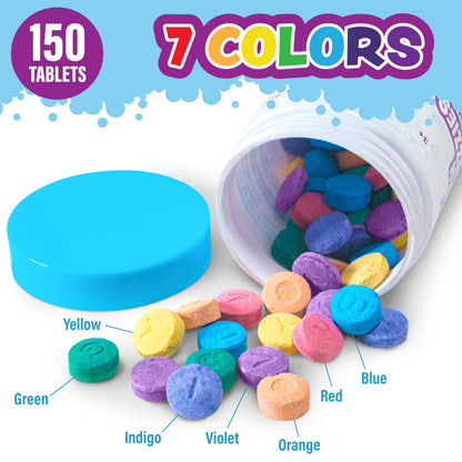 Tub Works® bath color fizzies — Nontoxic and fragrance-free bathwater additive
