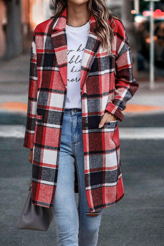 PRETTYGARDEN coat — plaid shacket with pockets for casual fall stylePRETTYGARDEN coat — plaid shacket with pockets for casual fall style