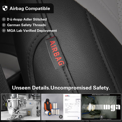 EKR vehicle seat cover — Custom fit faux leather for Tesla Model Y 2021-2024 7 seats