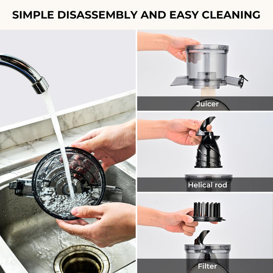 SUSTEAS juicer - compact design for easy storage and portability.