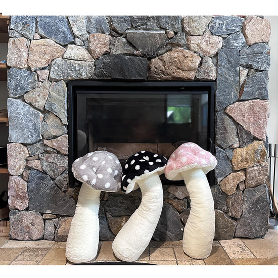 Hofun4U Mushroom Plush Pillow - 30 Inch Mushroom Shaped Stuffed Long Body Pillow - Christmas & Birthday Gift Choice for Car, Sofa, Home Decoration (Pink)