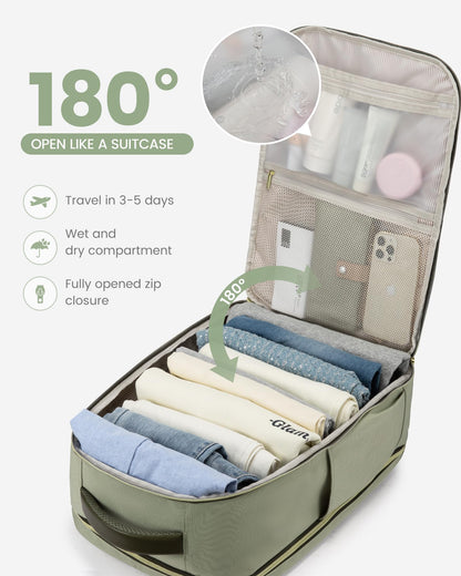 LOVEVOOK travel backpack with 3 packing cubes for carry-on and personal items