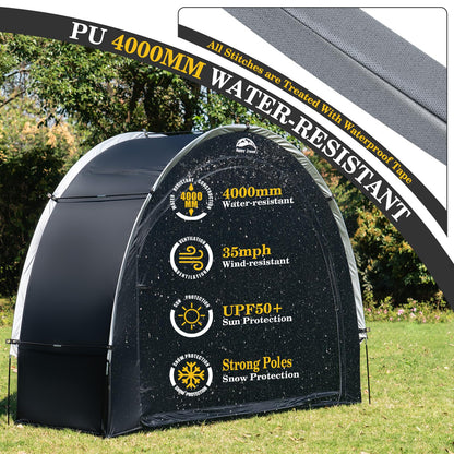 Portable freestanding shelter — Waterproof bike storage for 2 to 8 bikes and more