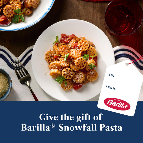 Barilla Snowfall pasta - Limited edition noodle.