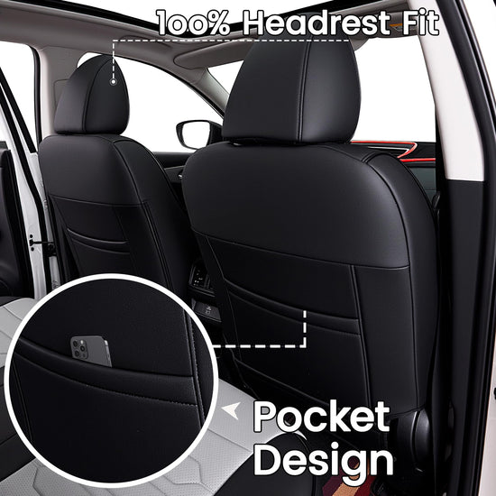 HKZ vehicle seat covers — Custom fit for Nissan Rogue 2020-2024 models, leatherette