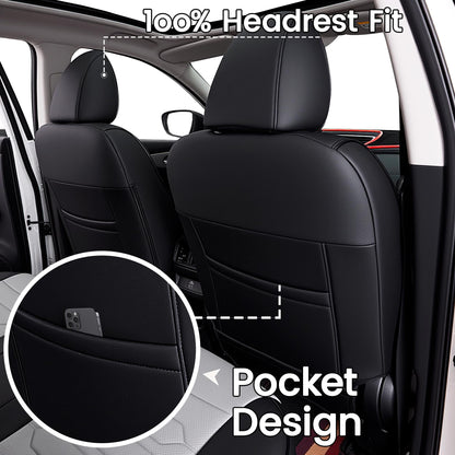Vehicle seat cover — Custom fit leatherette for Nissan Rogue 2020-2024 models