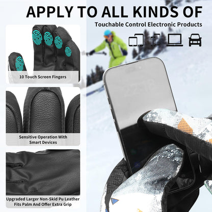 Odtmger ski gloves — waterproof and breathable design for men, women, boys and girls
