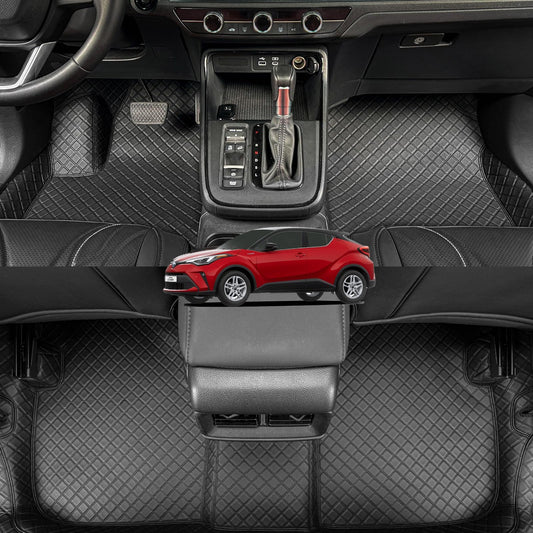 Vehicle mat — EKR custom leatherette floor mats for Toyota CHR 2017-2023