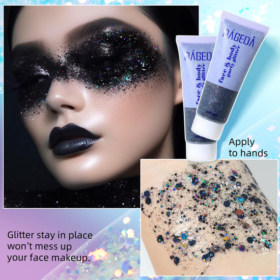 Ageda glitter — red, white and blue body and face glitter