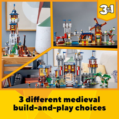 LEGO Creator building toy set — medieval castle 3in1 design for ages 9+