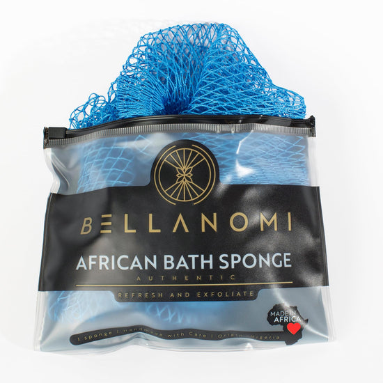BELLANOMI bathing sponge — Authentic African net for gentle daily exfoliation